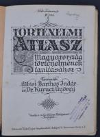 cca 1920-1930 Történelmi atlasz Magyarország történelmének tanításához, tervezték: Albisi Barthos Indár és Dr. Kurucz György, kiadja a Magyar Királyi Állami Térképészeti Intézet