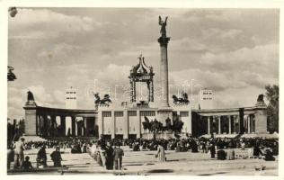 1938 Budapest XIV. Hősök tere, XXXIV. Nemzeti Eucharisztikus Kongresszus Főoltár