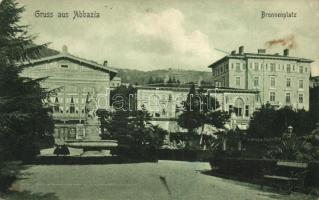 Abbazia, Brunnenplatz / fountain, park (Rb)