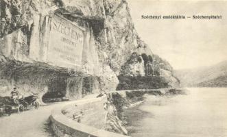 Orsova, Kazán szoros, Széchenyi emléktábla / gorge, memorial (fa)