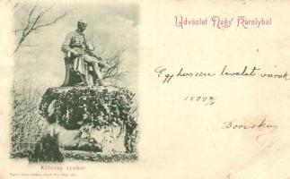 1899 Nagykároly, Kölcsey szobor; Huszti fényképe, kiadja Eigner Simon / statue (b)