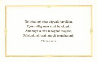 Vörösmarty Mihály: A merengőhöz c. verséből részlet; Knerr I. / Hungarian poem by Vörösmarty