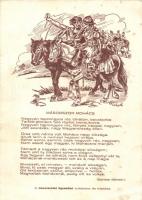 Másodszor Mohács, Boross Sándor verse, szerb ellenes propaganda; kiadja a Honszeretet Egyesület /  Hungarian warriors, anti-Serbian propaganda s: Szép Lajos (EB)