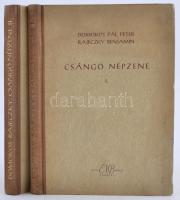 Domokos Pál Péter, Rajeczky Benjamin: Csángó népzene I-II. Bp., 1956. Editio Musica. Félvászon kötésben