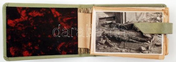 cca 1938-1945 Képek a háborús pusztításokról: halott katonákról, emberekről, a törmelékekkel teli ut...