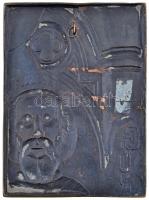 Pálffy Katalin (1949-) DN "Szent László - Győr" Br plakett hátlapon akasztóval (246x182mm)...