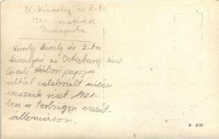 1921 Biatorbágy, IV. Károly és Zita utolsó útja Magyarországra; az Ostenburg-zászlóalj tábori papja ...