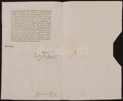 1815 Helytartótanácsi leirat, többek között Keglevich Gábor (1784-1854) politikus, tárnokmester, fői...