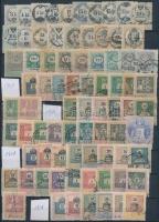 159 db régi okmánybélyeg berakólapon