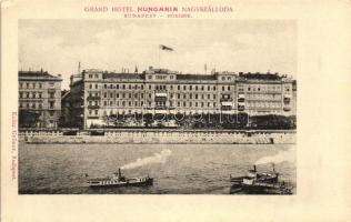 1897 Budapest V. Grand Hotel Hungária Nagyszálloda, gőzhajók; Klösz György