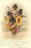 Dog band, Serie 36. No. 18200. litho (EK)