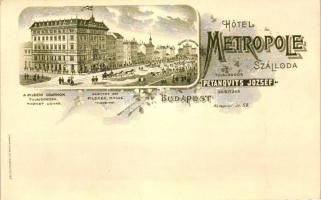 Budapest VII. Hotel Metropole szálloda és kávéház, Központi pályaudvar; Kerepesi út 58.; Bruchsteiner és fia