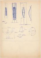 Bors István (1938-2003) szobrászművész vázlatai, cca 170 db, jelzettek, különböző méretben
