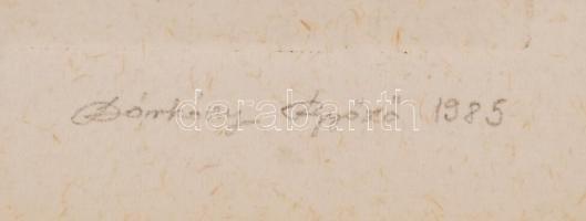 Sárkány Győző(1951-): Nosztalgia. Rézkarc(100/2), papír, jelzett, üvegezett keretben, 12x15 cm