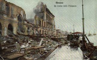 Messina - 10 old Italian postcards, ruins, mixed quality