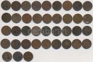 Ausztria 1893-1915. 2h (39x) T:2,2-
Austria 1893-1915. 2 Heller (39x) C:XF,VF