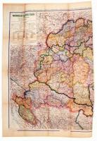 1942 Kogutowitz: Magyarország közigazgatási térképe 1918-ban. Nagyméretű térkép 100x80 cm