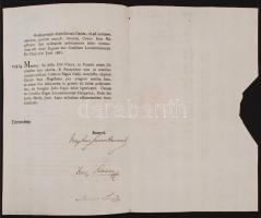 1806 Helytartótanácsi leirat, latin nyelven, tisztviselők aláírásaival