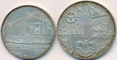 1974. 50Ft Ag + 100Ft Ag "MNB" pár, sérült MNB tokban T:BU 
Adamo EM44,EM45