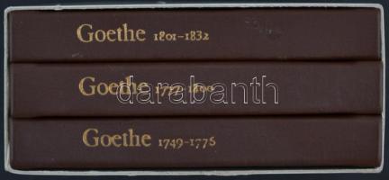 Az ifjú Goethe, A férfi Goethe, Az öreg Goethe, 3 kötet. Békéscsaba-Gyomaendrőd, 1982, Kner Nyomda. Kiadói műbőr kötés, védőtokban, jó állapotban.