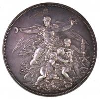 1910. "Országos Iparegyesület" fémjelzetlen Ag díjérem gravírozással eredeti dísztokban. &...