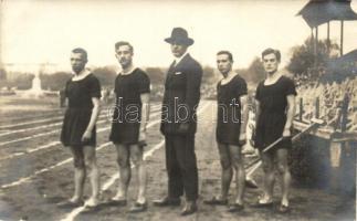 1923 Négyszer 100-as főiskolai staféta váltó futóverseny, csapattagok / Hungarian relay running race, College team members photo