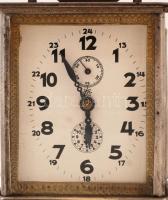 Régi zenélő utazó óra, felhúzó kulccsal, működik