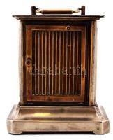 Régi zenélő utazó óra, felhúzó kulccsal, működik