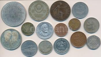 15db vegyes magyar és külföldi fémpénz, zseton, közte 1981. 100Ft Cu-Ni "Bulgária 1300 éves&quo...