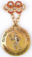 Ausztria 1976. Montreali Olimpia / 3. Nemzetközi Volksmarch (gyaloglás) Pattigham aranyozott, festett fém jelvény W. Scholze gyártói jelzéssel (53,5mm) T:2 Austria 1976. Olympiade Mondteal / 3. International Askö-Volksmarch Pattigham gilt, painted metal badge with makers mark W. Scholze (53,5mm) C:XF