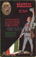 Magyar Hadsegélyező Hivatal propaganda segélylapja / Hungarian military charity propaganda card (EB)