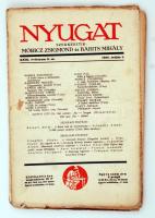 1930 A Nyugat című folyóirat XXIII. évfolyamának 9. száma, benne Móricz Zsigmond, Karinthy Frigyes, Tamási Áron és mások írásaival