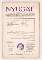 1929 A Nyugat című folyóirat XXII. évfolyamának 6. száma, benne Tersánszky Jenő, Ignotus, Németh László és mások írásaival