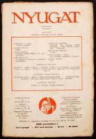 1929 A Nyugat című folyóirat XXII. évfolyamának 21. száma, benne Illyés Gyula, Ignotus, Marczali Henrik és mások írásaival