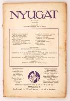 1929 A Nyugat című folyóirat XXII. évfolyamának 12. száma, benne Illyés Gyula, Marczali Henik, Kosztolányi Dezső és mások írásaival