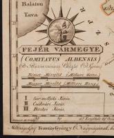 1810 Fejér vármegye. Comitatus Albensis. Színezett rézmetszet, papír, 29×22 cm Fejér vármegye köziga...