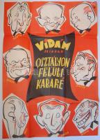 cca 1950 Vidám szinpad plakátja 45x60 cm