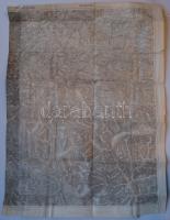 cca 1910 Beszterce környéke katonai térkép 120x80 cm