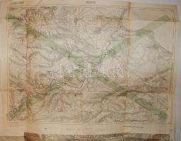cca 1910 Beszterce környéke katonai térkép 120x80 cm