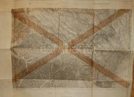 cca 1910 Beszterce környéke katonai térkép 120x80 cm