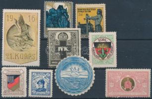 9 db osztrák levélzáró