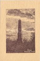 Perlak, Gasparich emlék, rézkarc; Délvidéki Egyetemi és Főiskolai Hallgatók Egyesülete / monument, etching s: Lamoss (fa)