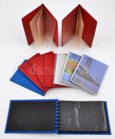 10 db kis méretű képeslap album (12 x 16.5 cm, 12 x 15.5 cm valamint 19 x 12 cm méretűek), közülük e...