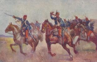 6 db RÉGI motívumlap vegyes minőségben; katonai / 6 old motive cards in mixed quality; military