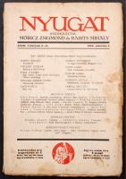 1929 A Nyugat című folyóirat XXIII. évfolyamának 5. száma, benne Babits Mihály, Kassák Lajos és mások írásaival