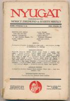 1930 A Nyugat című folyóirat XXIII. évfolyamának 4. száma, benne Szabó Lőrinc, Kosztolányi Dezső és mások írásaival