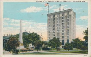 Pensacola, Plaza and American National Bank, monument (EK)