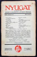 1930 A Nyugat című folyóirat XXIII. évfolyamának 3. száma, benne Komjáthy Aladár, Déry Tibor, Komjáthy Aladár és mások írásaival