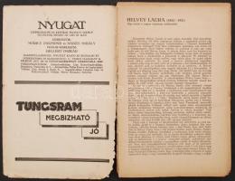 1931 A Nyugat című folyóirat XXIV. évfolyamának 4. száma, benne Erdélyi József, Kassák Lajos és máso...