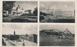 5 db RÉGI történelmi magyar városképes lap vegyes minőségben; Dobsina, Újvidék, Kolozs-sósfürdő, Mar...
